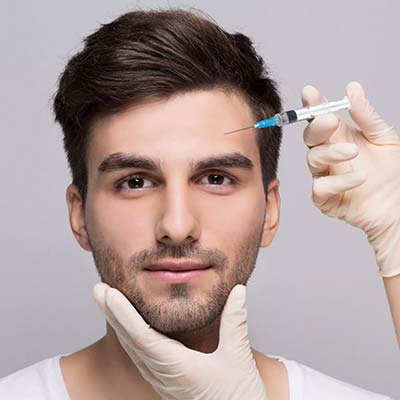 Male getting injectables